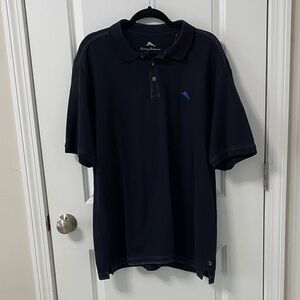 Tommy Bahama Dark Navy Polo with Blue Embroidered Marlin